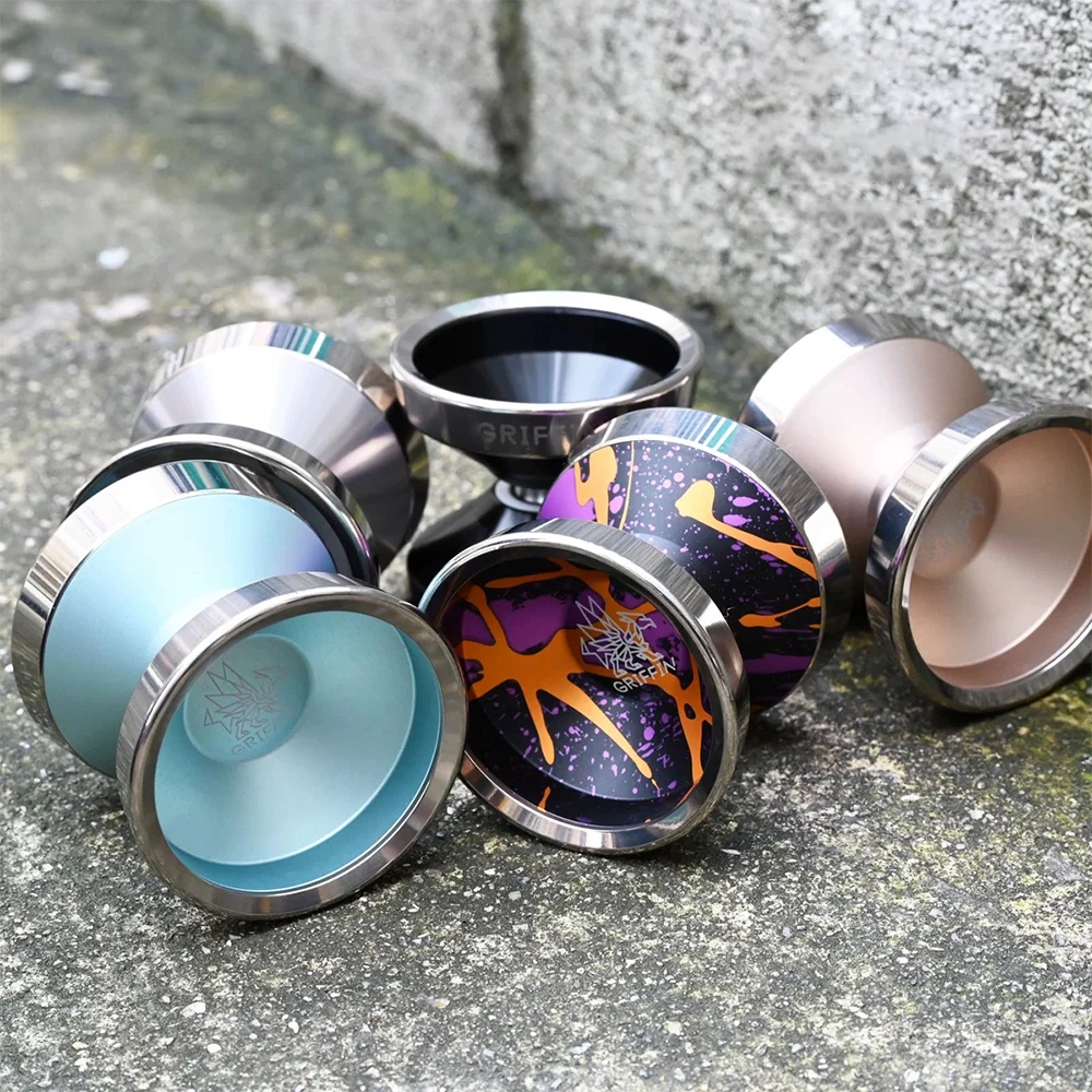 Yoyo professionnel en alliage d'aluminium 7075, plusieurs couleurs, avec anneau métallique en alliage de titane incrusté rotatif 1A3A5A