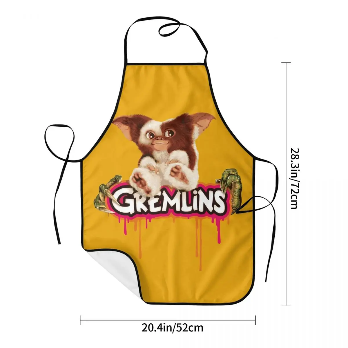 Custom Bib Gremlins Schort Mannen Vrouwen Unisex Volwassen Chef Koken Keuken Monster Film Gizmo Mogwai Tablier Cuisine Painting