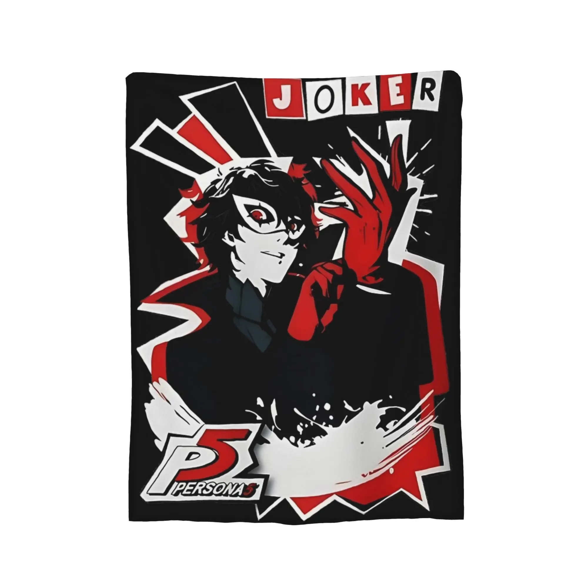 Persona 5 Joker Mens  Blankets Coral Fleece Plush All Season Persona Anime Portable Throw Blanket for Sofa Bedroom Rug Piece