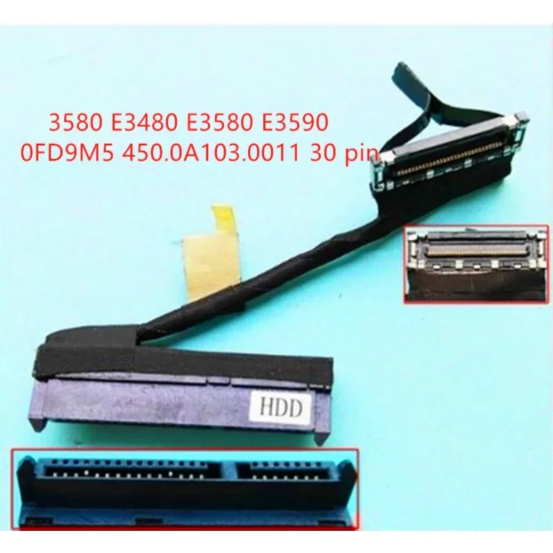 SATA hard disk cable hard disk adapter cable For Dell Latitude 3580 E3480 E3580 E3590 0FD9M5 450.0. A103.0011 30 pins