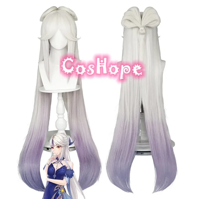 Xingguang cosplay wig 120cm long straight white purple wig cosplay anime cosplay wig heat resistant synthetic wig