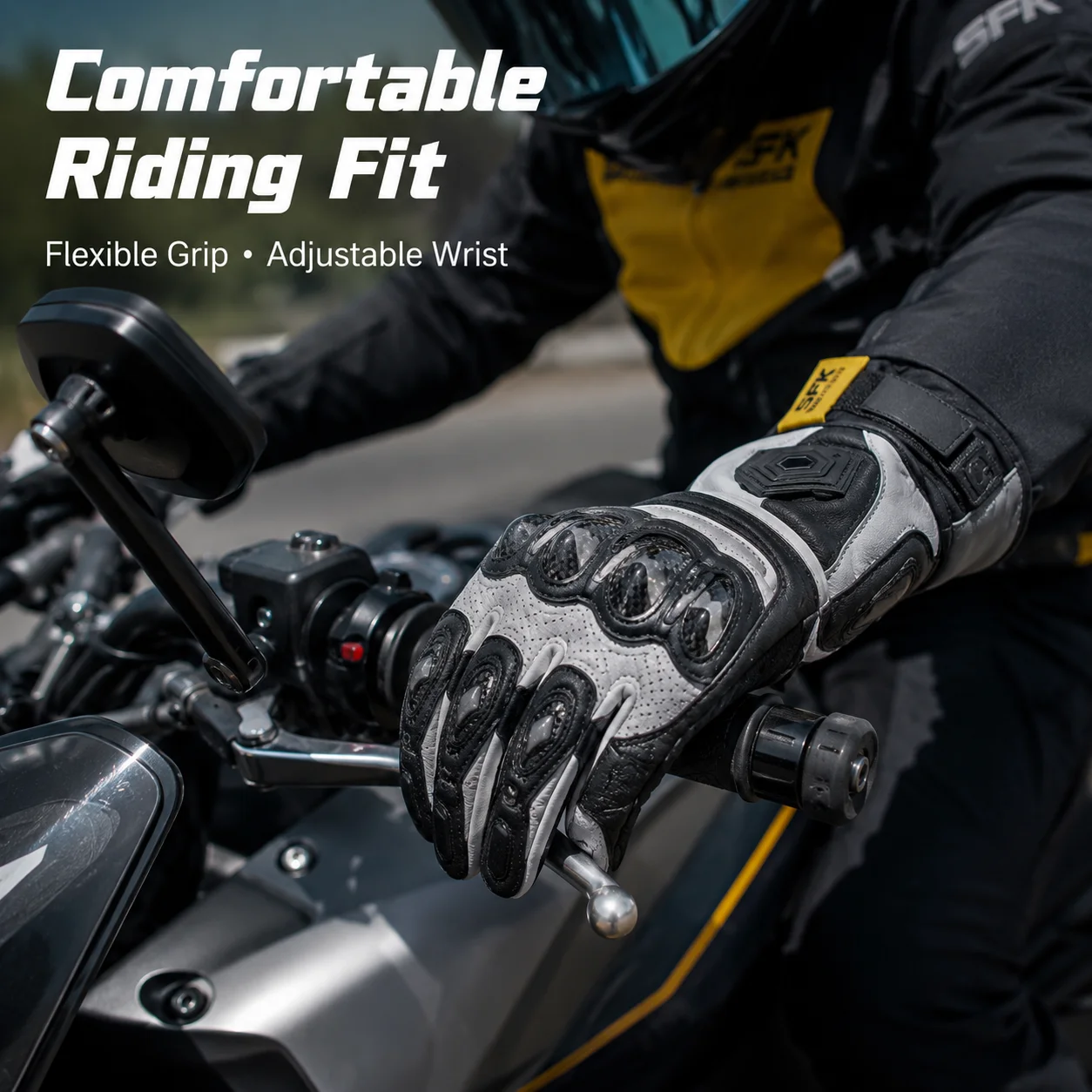 قفازات دراجات نارية شتوية من س - مراجعة Motorcycle Gloves Leather Knuckle وسعره