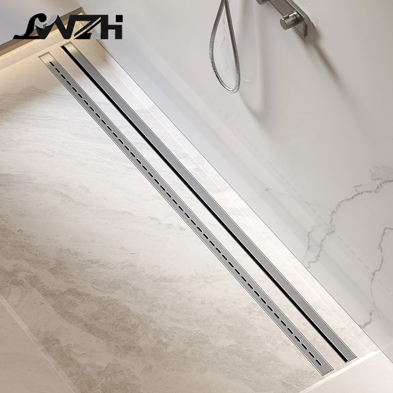 Anti Odor Floor Drain Stainless Steel Linear Drainage 3cm Wide Extremely Narrow Shower Drain for Bathroom Toilet Balcony