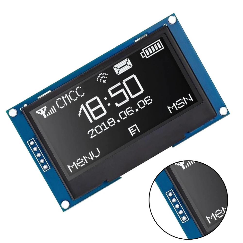 2.42 inch For OLED Display Module Compatible with For ESP32 Development Board 128x64 Resolution Iron Frame Construction