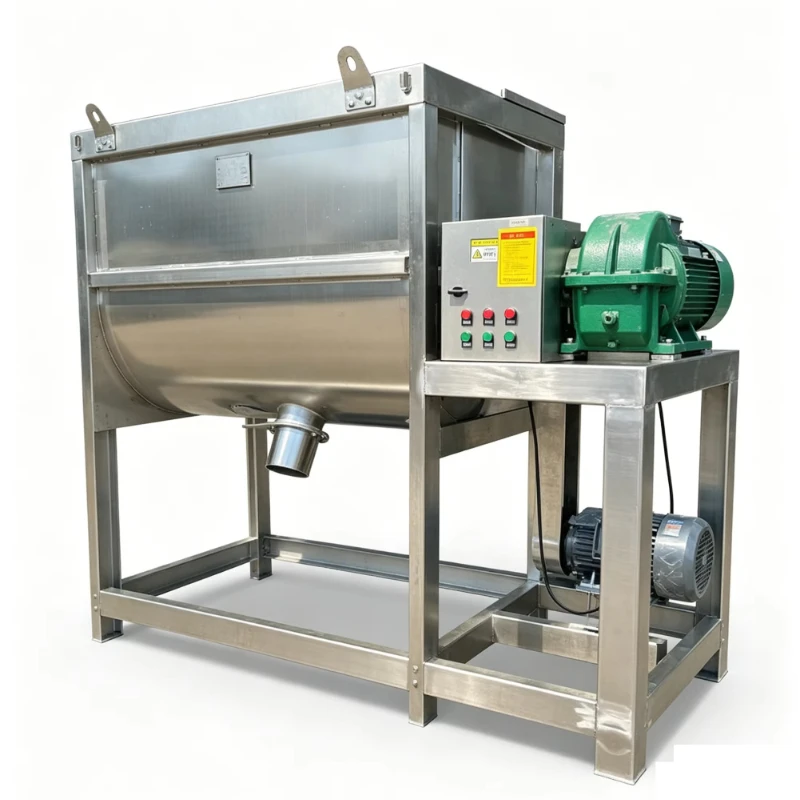 High Quality 304 Industrial Horizontal Stainless Steel Ribbon Blender Mixer Machine for Dry Wet Powder
