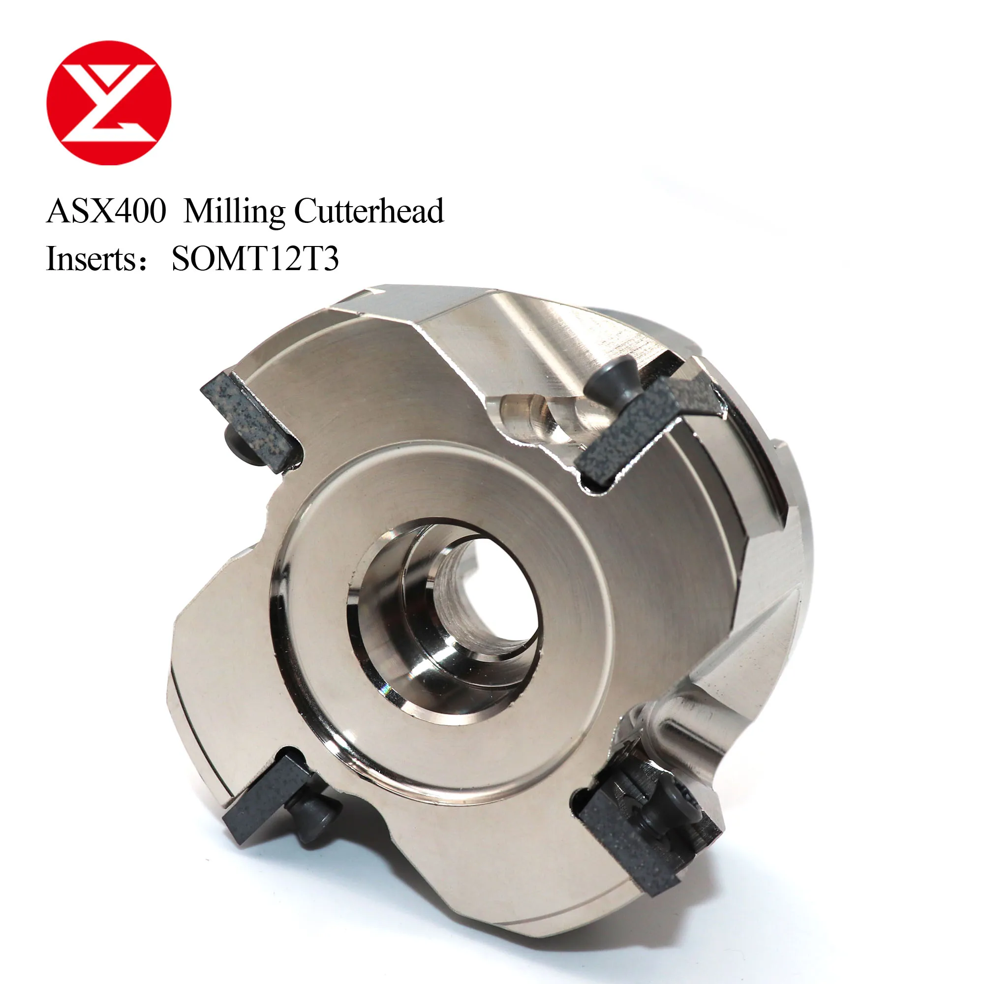 ASX400 Milling Cutter Head Fast Feed Surface Milling Cutter 50 63 80mm for SOMT12T308 Inserts Milling Fast Feed Handle