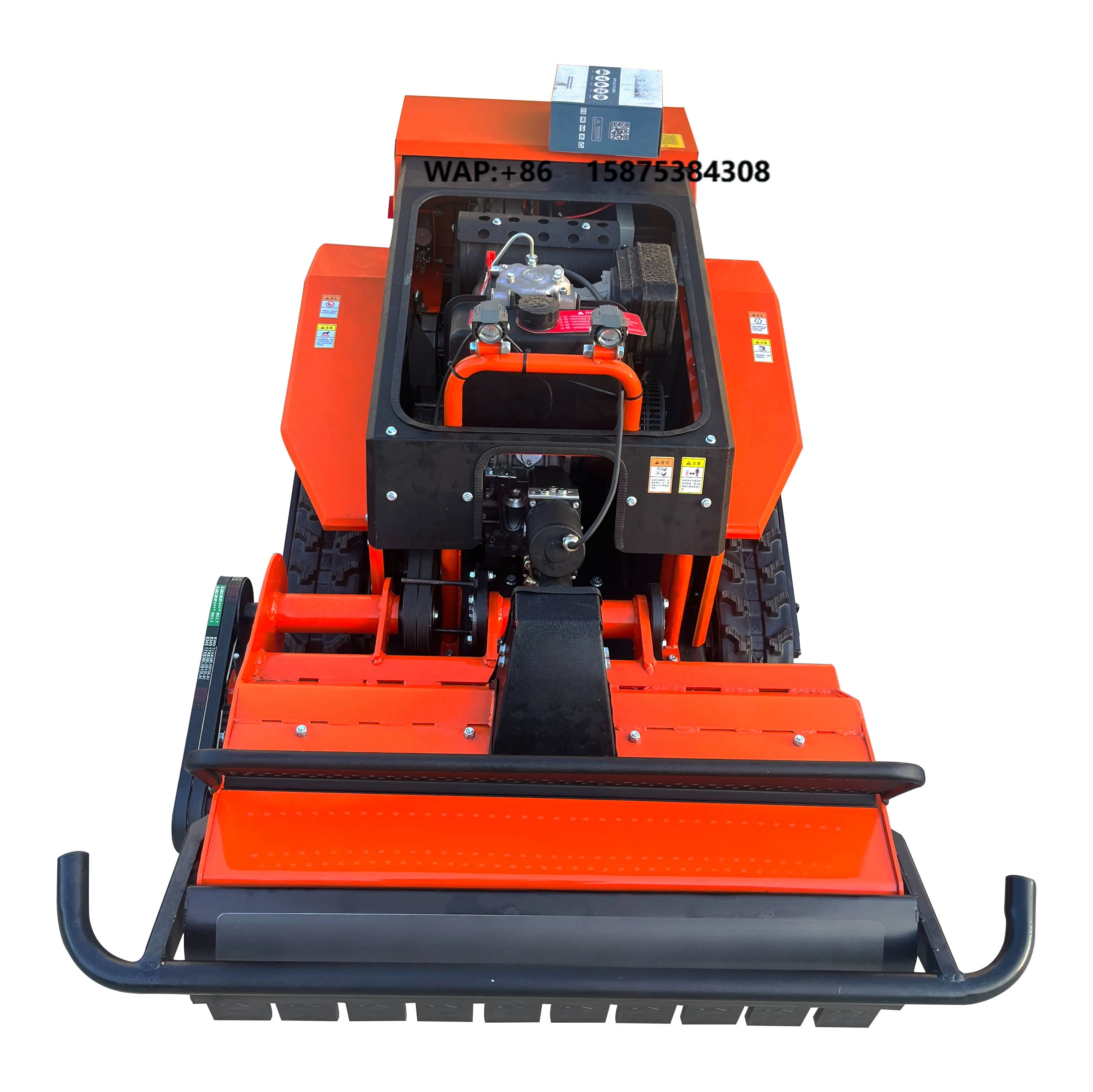 Mini Farm Flail Lawn Mower 800mm  Rc   Power Crawler Lawn Mower for Grass Cutting