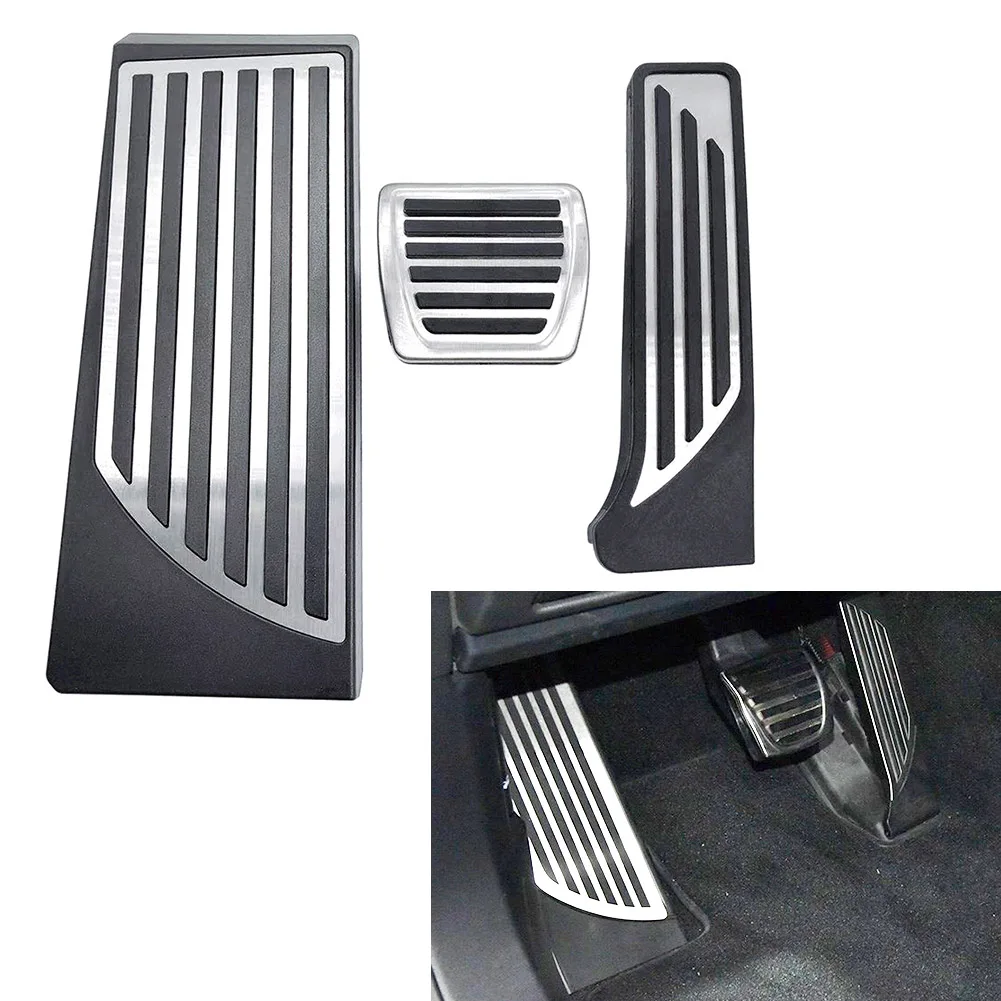 LHD Stainless Steel Car Foot Rest Brake Gas Pedals Cover For Alfa Romeo Stelvio 2017 2018 2019 2020 2021 2022 2023