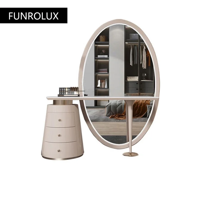 

Luxury Dressing Table Modern High-end sense Medium and Large Apartment Smart Dresser Table Set for Bedroom Furniture