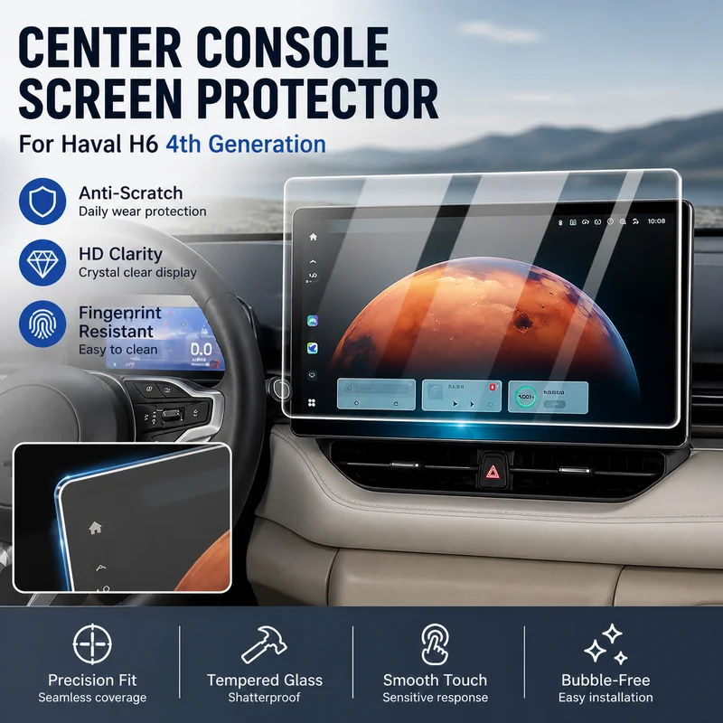 For Haval H6 4th Generation Center Console Navigation Display Screen Tempered Glass Film Instrument Panel Interior Protector