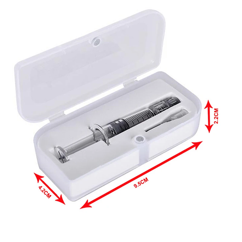 Jeringa de vidrio de borosilicato reutilizable, jeringa prerellenable, resistente al calor, 1ml, envío directo