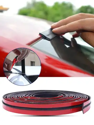 SEAMETAL 2/8M Car Rubber Seal Strips Auto Windshield Roof Rubber Sealing Strip Noise Insulation Car Accessories 14/19/27/30/35mm