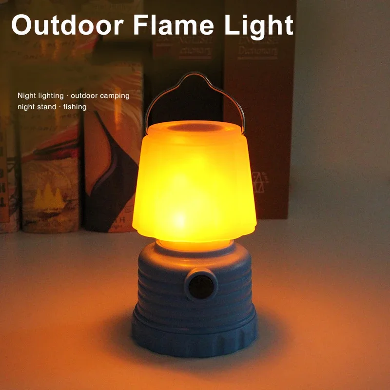 Portable Flame Lamp Lantern Tent Light Outdoor Camping Light Hanging Lights Emergency Night Light Waterproof Camping Lantern