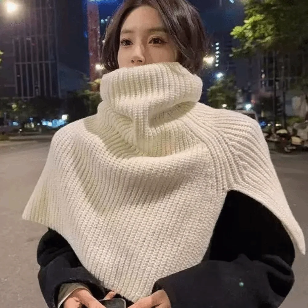 Clothes Accessories Solid Color Pullover Scarf Knitted Detachable Furcal Neckercief False Collar Turtleneck Neck Warmer Women