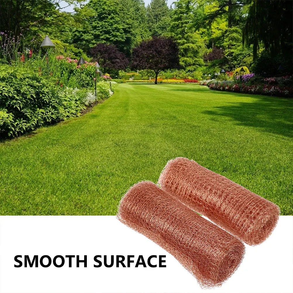 

1 Roll 127M Copper Wire Mesh Barrier For Weep Hole Filler Rodent Proof Garden Protection Mesh Roll Mouse Hole Blocker