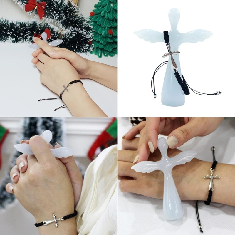 

55 кф смола Ангел пересекает карманные ладони, распятие Святая земля, крести, подарок, христиане, пересекают ручные молитвенные