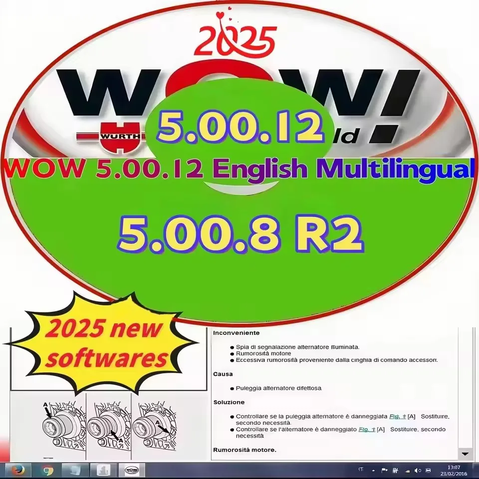 

2024 Latest W-ur-th WOW V5.00.12 WOW 5.00.8 R2 Hot Multilingual Software with Keygen for Multidiag Car Diagnostic Tool Tcs