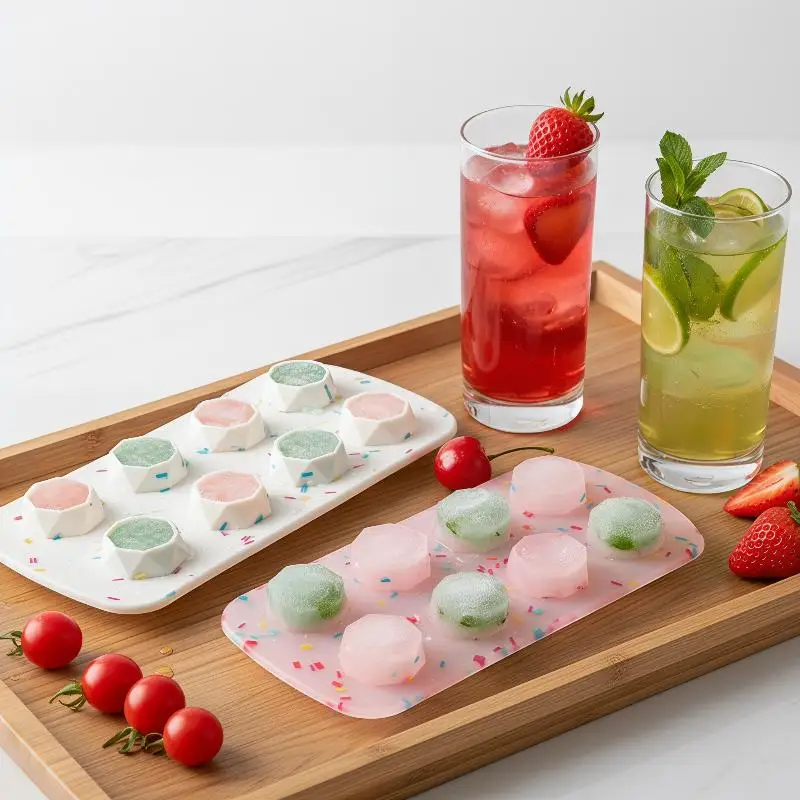 1Pcs  Mold Star Heart Shape Chocolate Candy Molds Silicone  Trays For Refrigeration Beverage Vodka Cocktails