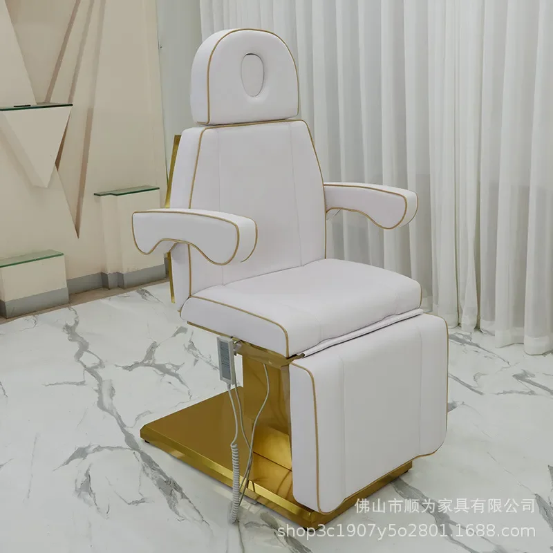 Electric Beauty Bed Multi Functional Tattoo Embroidery Eyelash Recliner Lift Table for Spa Treatment