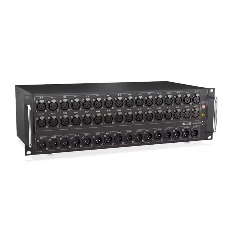 

DL32 Stage Box Digital Mixer with 32 Input 16 Outputs with 32 Microphone Preamplifier Ultranet and Adat Inpterface for Singing