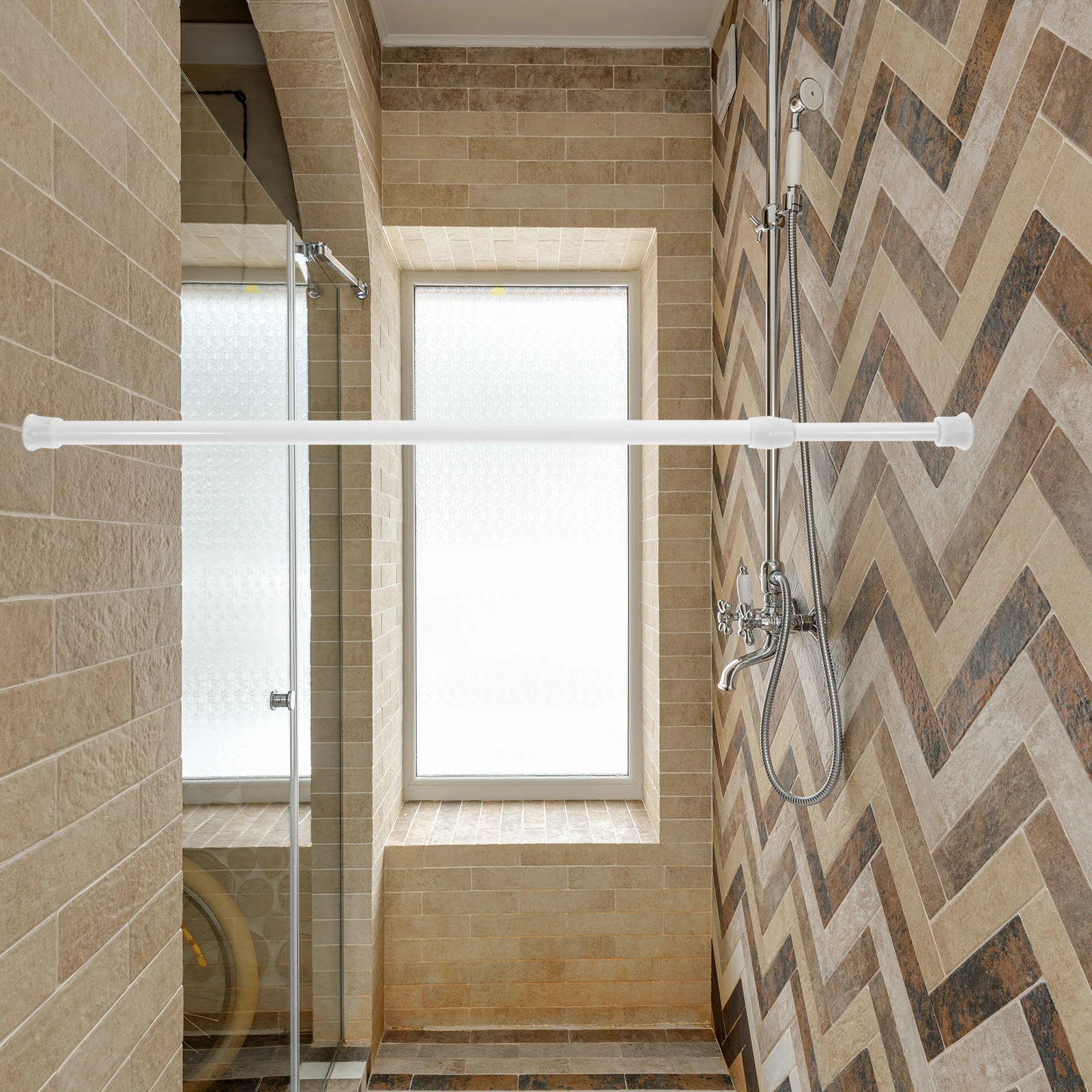 

Adjustable Telescoping Pole Heavy Duty Tension Rod For Curtains Clothes Drying Door Window Closet Home Use 40-70Cm No Drill