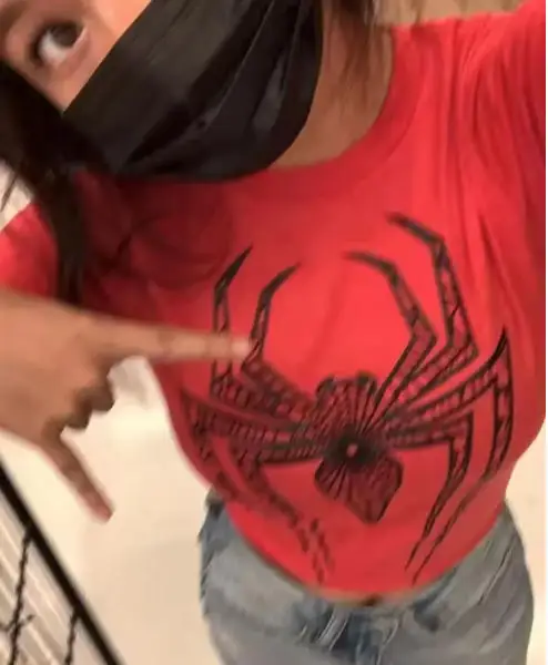 2026 Spider-Print Grafik Damen Schicke T-Shirts Streetwear Vintage Schriftzug Casual Trash Basic Goth Lose Kurzarm T-Shirts – Detail 1