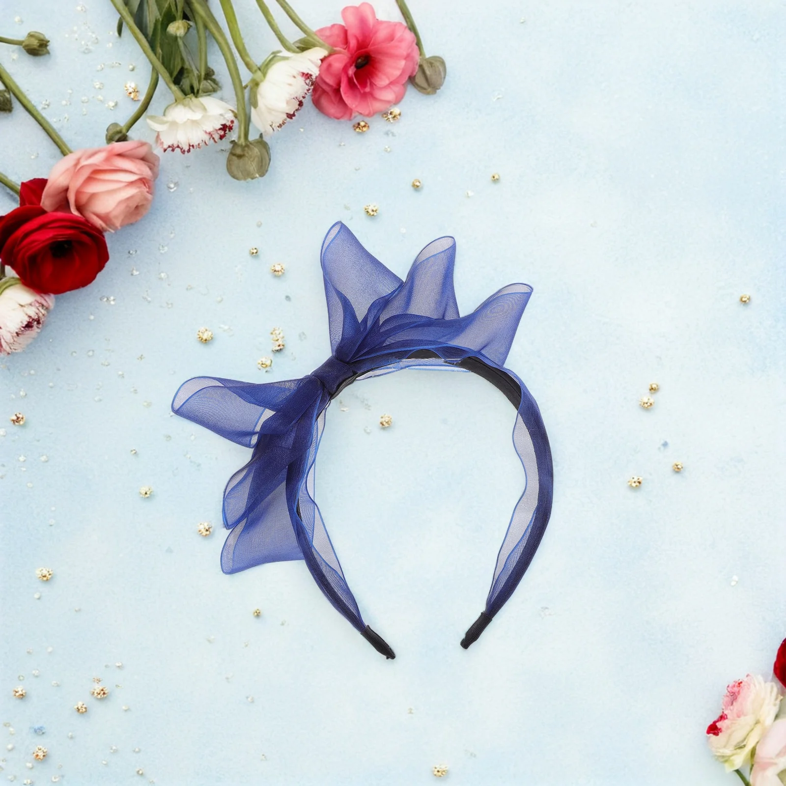 

Mesh Bow Hairband Girls Large Bows Vintage Party Hairpin Knotted Headwear Headband Big Netting Bowknot Hair Bow Gauze Twist