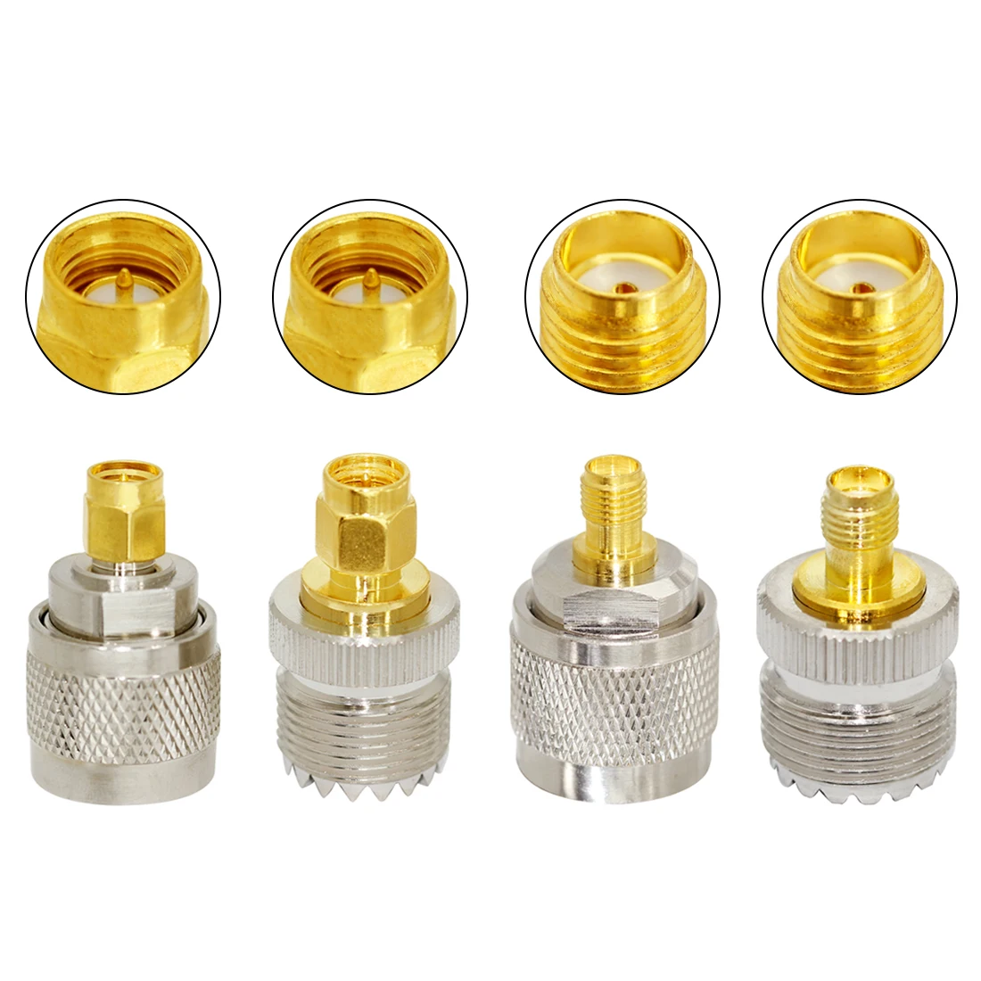1pc New SMA to UHF RF Coax Adapter Male Female SO239 PL259  Connector Straight 50Ohm