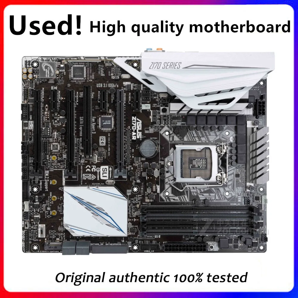 

Z170AR For Asus Z170-AR Original Used Desktop Intel Z170 Z170M DDR4 Motherboard LGA 1151 i7/i5/i3 USB3.0 SATA3