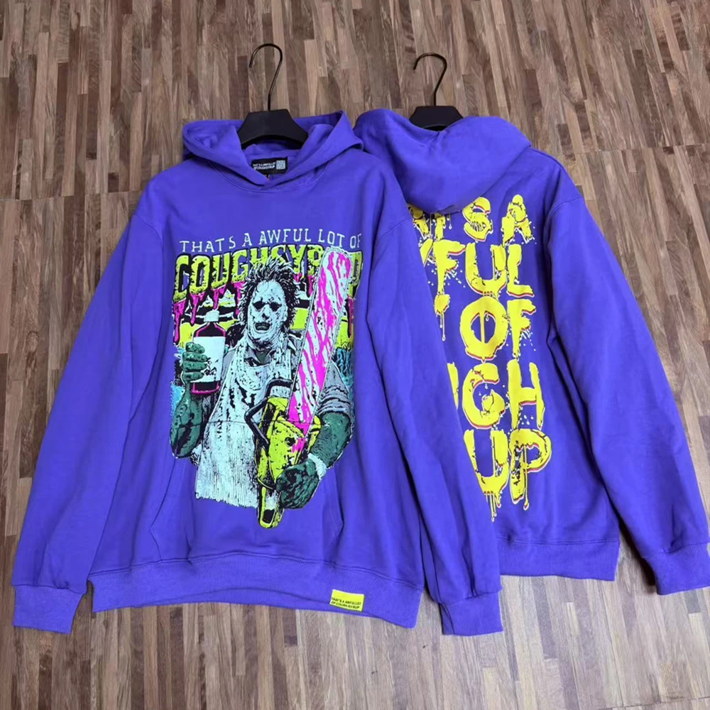 เสื้อสเวตเชิ้ต KUCLUT แฟชั่น 1:1 สตรีทแวร์ คุณภาพ 420GSM พิมพ์ลายวินเทจ ทรงหลวม โอเวอร์ไซส์ สไตล์ลำลอง เสื้อฮู้ดดี้ผู้ชาย