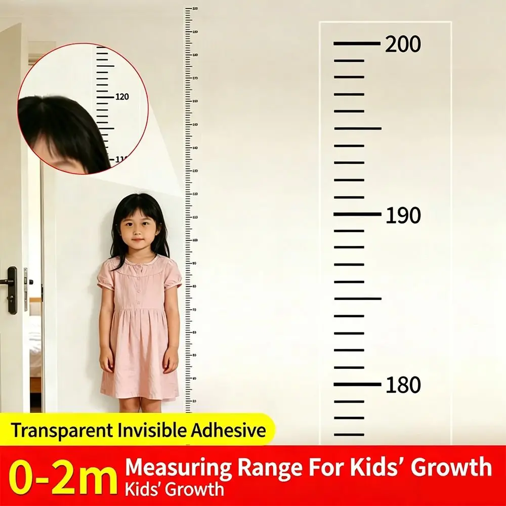 Waterproof Height Measurement Sticker Self-Adhesive Removable Height Measuring Wall Stickers Transparent Height Sticker Children - view 3