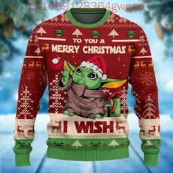 Disney Baby Yoda Christmas Ugly Sweater Men's Women's 3d Ugly Sweater Disney Ugly Christmas Sweater Xmas Gifts Sweater Tops