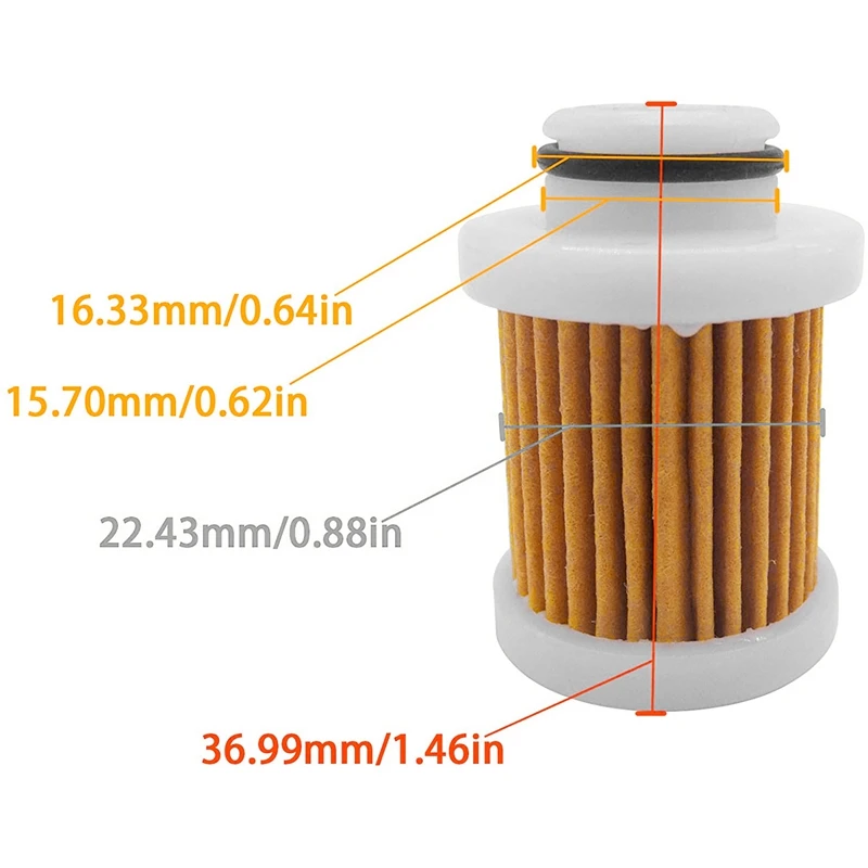 Filtro de combustible 6D8-WS24A-00 para motor fueraborda Yamaha F50-F115, 40-115Hp, 30HP-115HP, 4 tiempos, 6D8-24563-00-00, 2 unidades