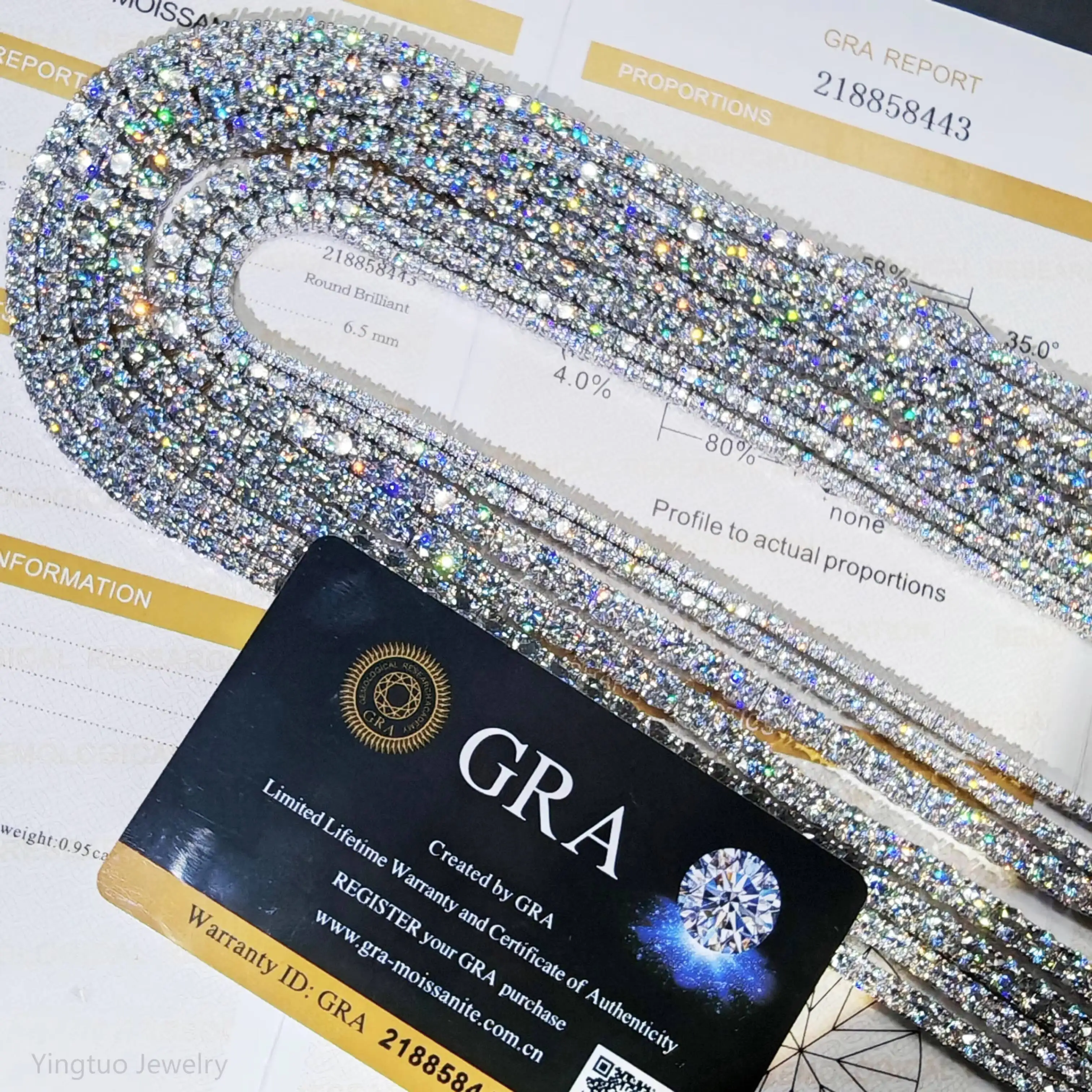 

Factory Price Iced Cut 2mm 3mm 4mm 5mm 6.5mm VVS Silver 925 Hip Hop VVS Moissanite Diamond Tennis Chain for Women Men