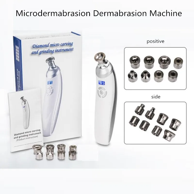 Handheld Diamond Microdermabrasion Machine Blackhead Removal Facial Skin Care Beauty Device Diamond Dermabrasion Machine Tips