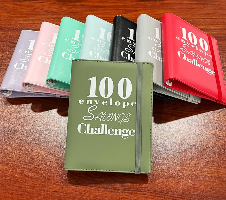 New binding 100 Envelope Challenge Binder for Couples 100 Day Challenge Handbook Savings Notebook Office stationery