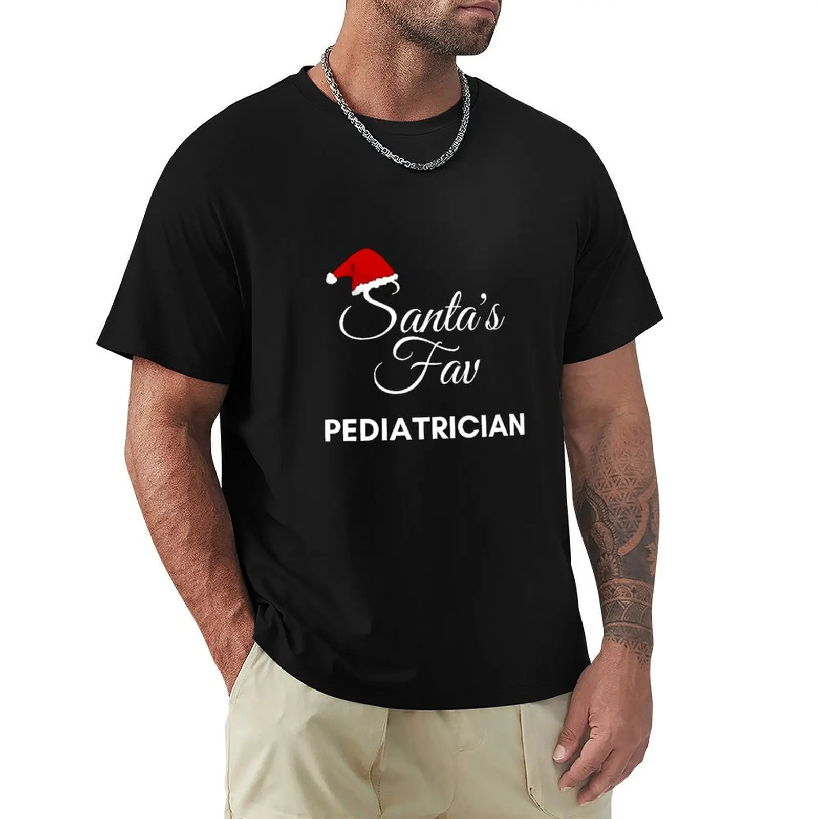 Santa's Fav Pediatrician T-Shirt korean fashion graphics heavyweights t shirts for men