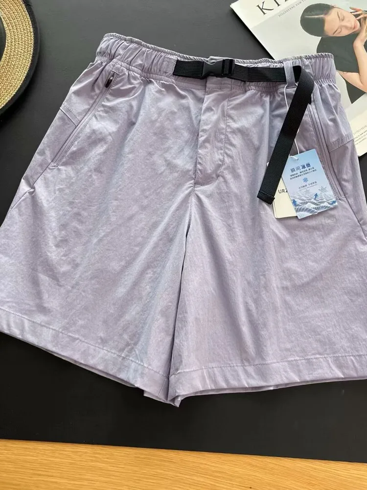 

Летние женские охлаждающие шорты для активного отдыха, быстросохнущие, влагоотводящие, с защитой от солнца, с высокой талией, повседневные брюки-шорты