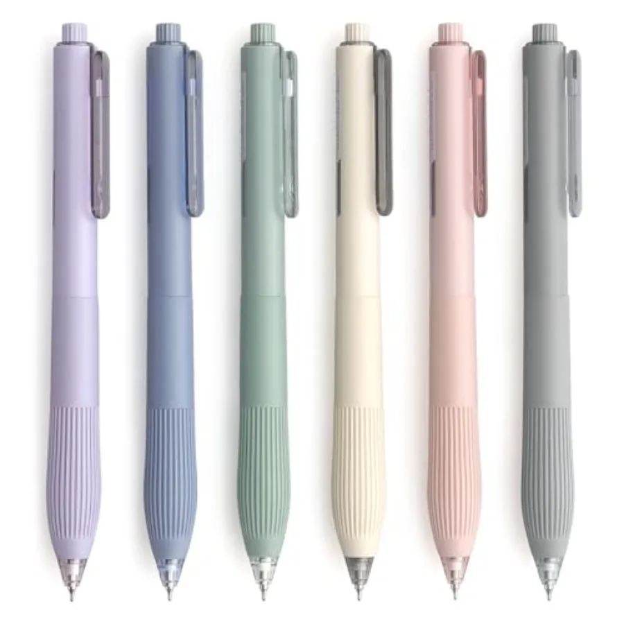 

Гелевые ручки с черными чернилами, 0,5 мм, тонкие ручки, бесшумная, гладкая, рабочая ручка для письма, 6 шт.