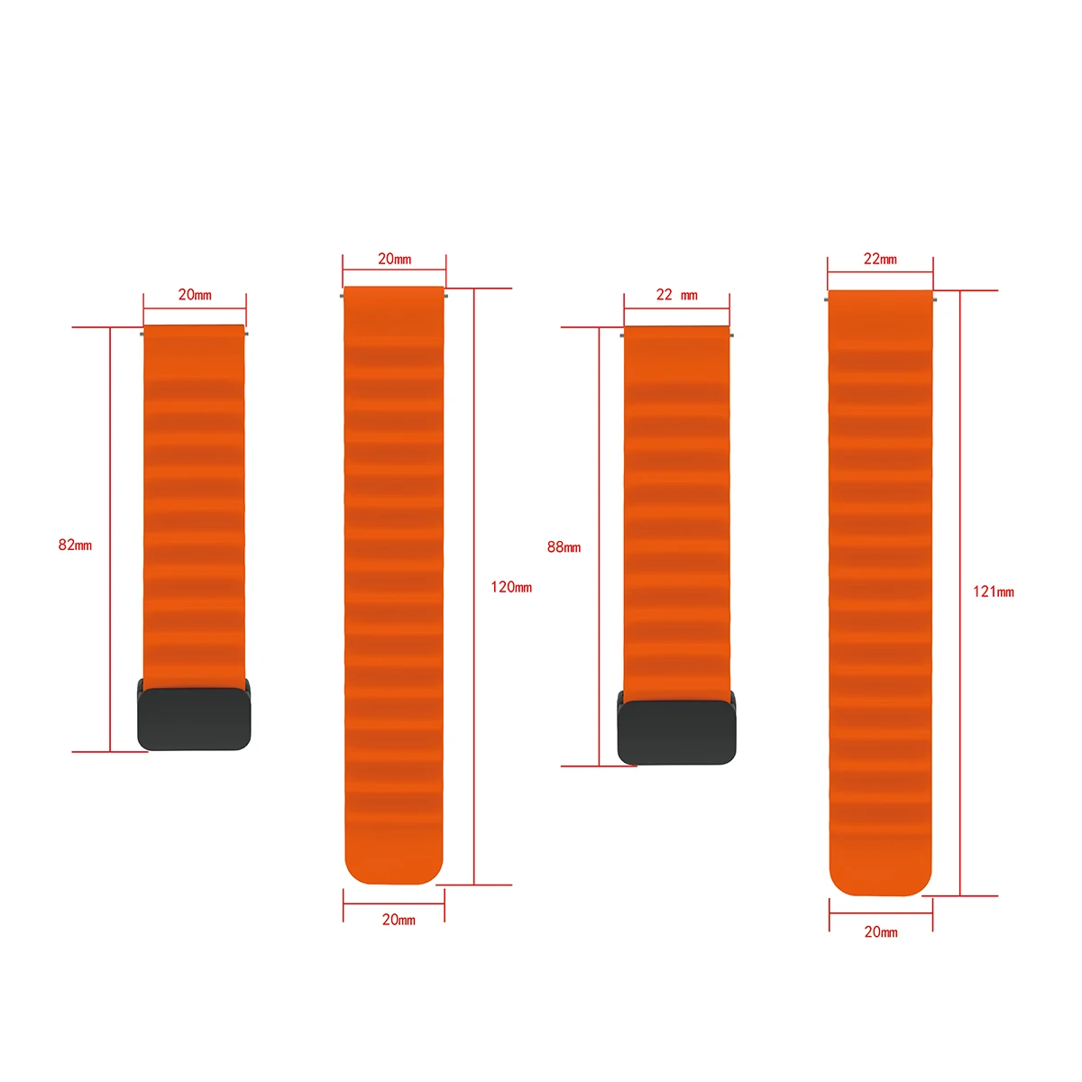 삼성 갤럭시 워치 7/6/5/4 40 44mm 스포츠 스트랩용 20mm 22mm 마그네틱 버클 스트랩, 워치 5 Pro/Active2 실리콘 팔찌