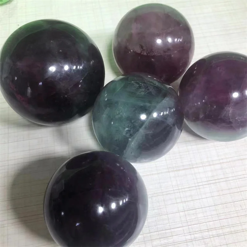 Natural crystals ball healing stones watermelon fluorite sphere for heals kristal Christmas gifts