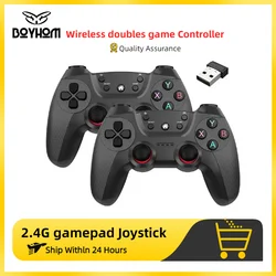 BOYHOM Wireless doubles game Controller For Linux/Android phone For Game Box Game stick PC Smart TV Box 2.4G gamepad Joystick
