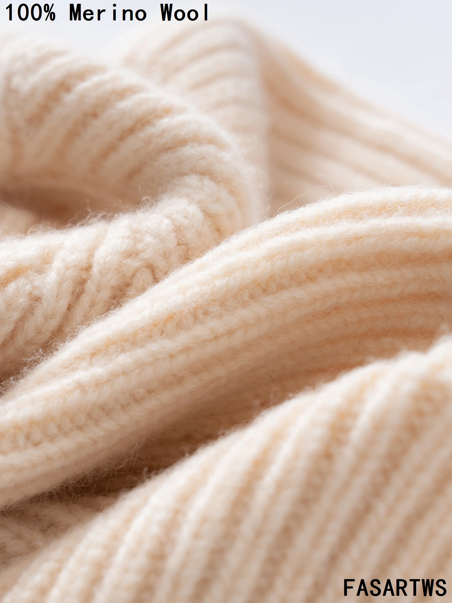 FASARTWS Topi Wol Merino 100% Berkualitas, Topi Musim Dingin Baru untuk Pria, Topi Tebal Hangat, Topi Rajut Tahan Angin untuk Luar Ruangan, Topi Beanie Fashion