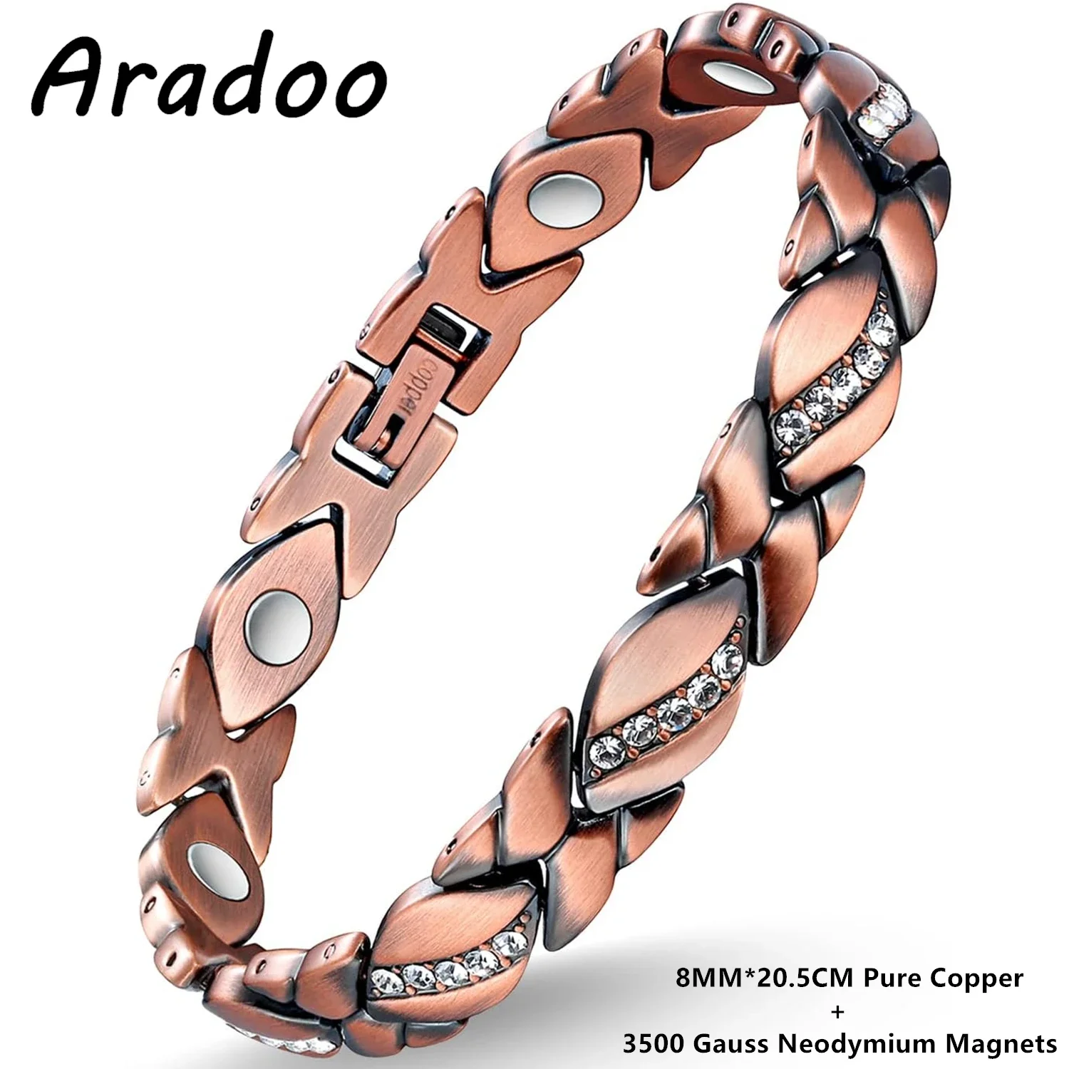 ARADOO Copper Magnetic Bracelet Women 5