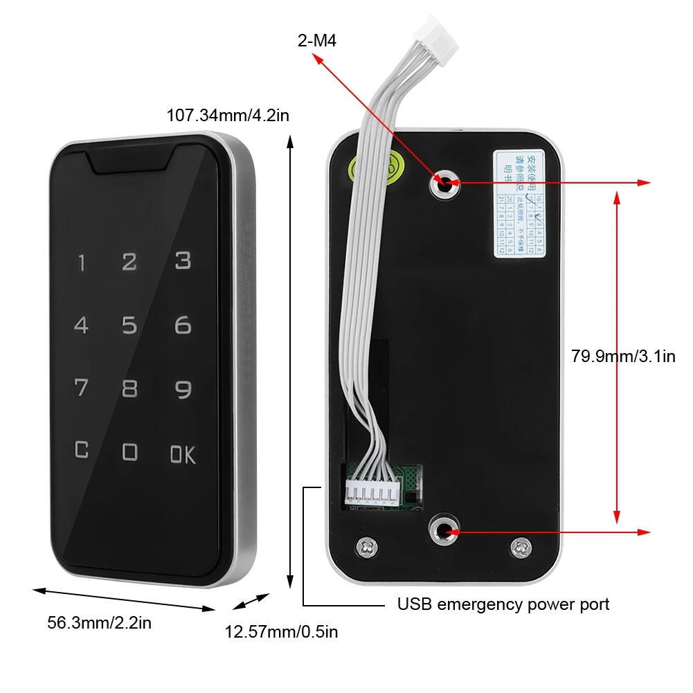 Smart Gym Locker Cabinet Keypad  Fingerprint Digital Password Code Rfid Card Lock