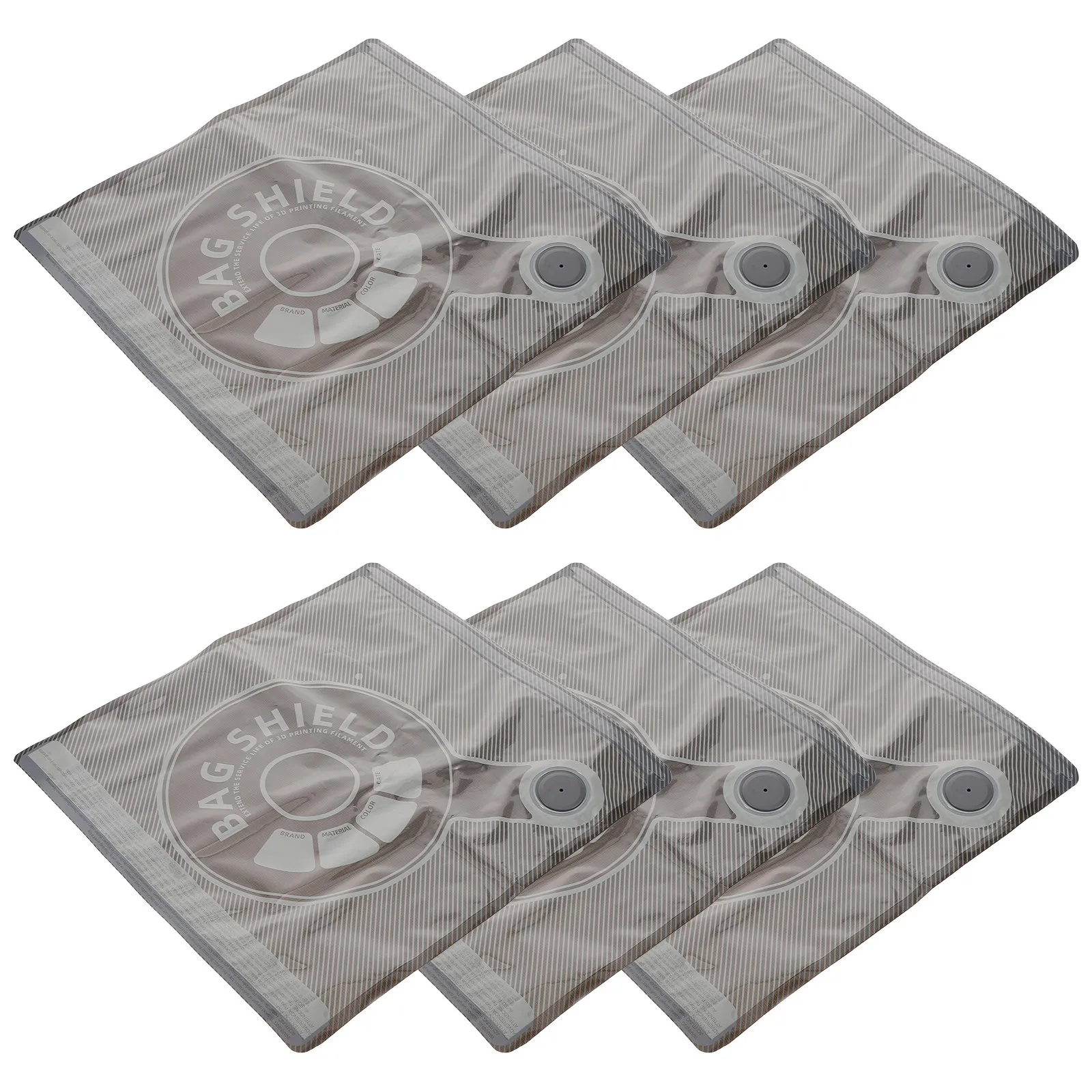 

6Pcs Filament Storage Bags Vacuum Sealed Light-Proof Dust-Proof Reusable Heavy-Duty Air Valve Bags for 3D Printer Filament