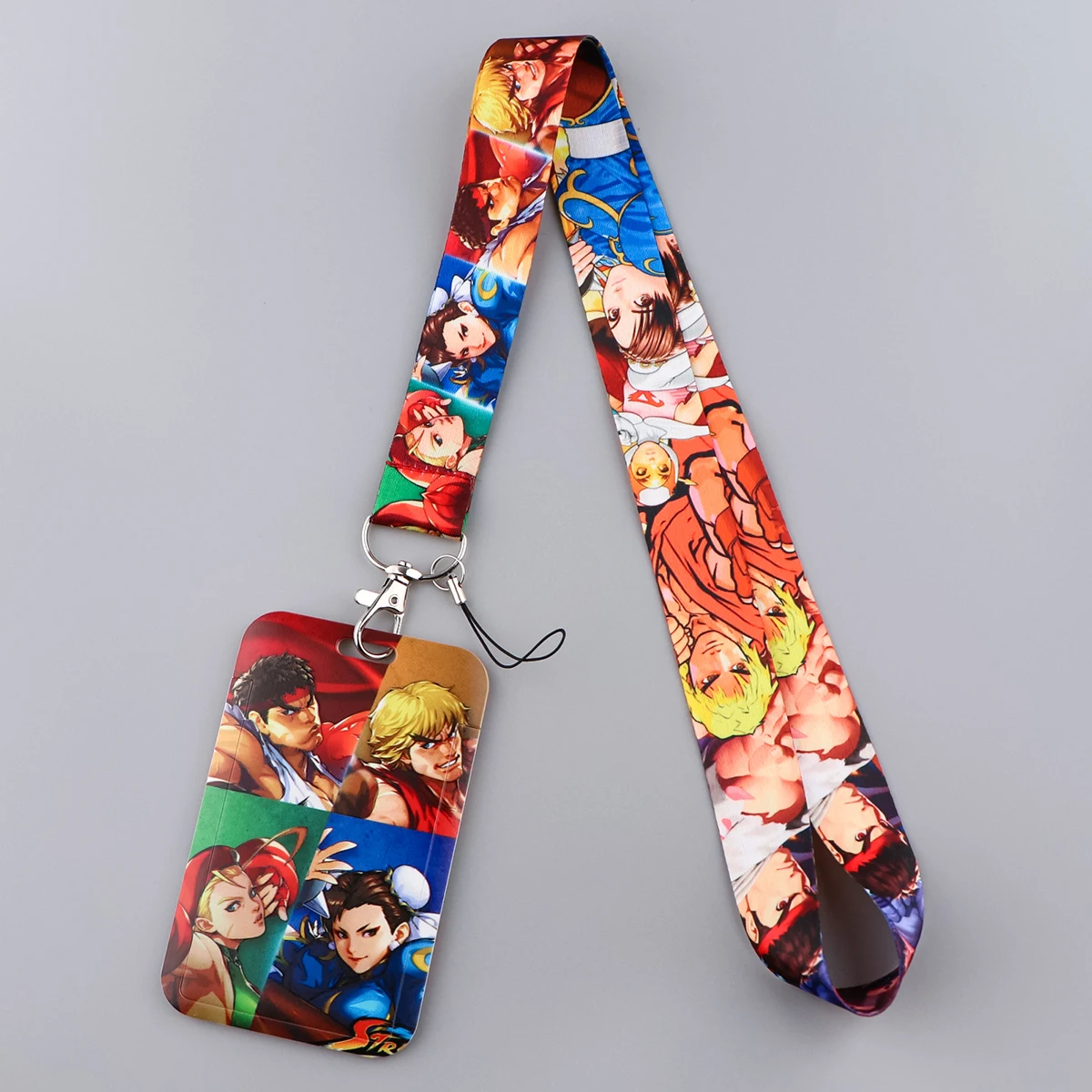 Street Fighter Anime Game Lanyards for Key Neck Strap For Card Badge Gym Keychain Key Holder DIY Hanging Rope Phone Accessories