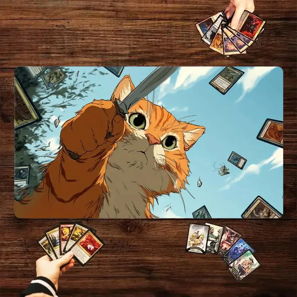 

Коврик для мыши Cut Cat The Magic Gathering Playmat Коврик для мыши для MTG TCG Офисный настольный коврик для работы игры Мини-ПК Ноутбук Милый ковер Ковер