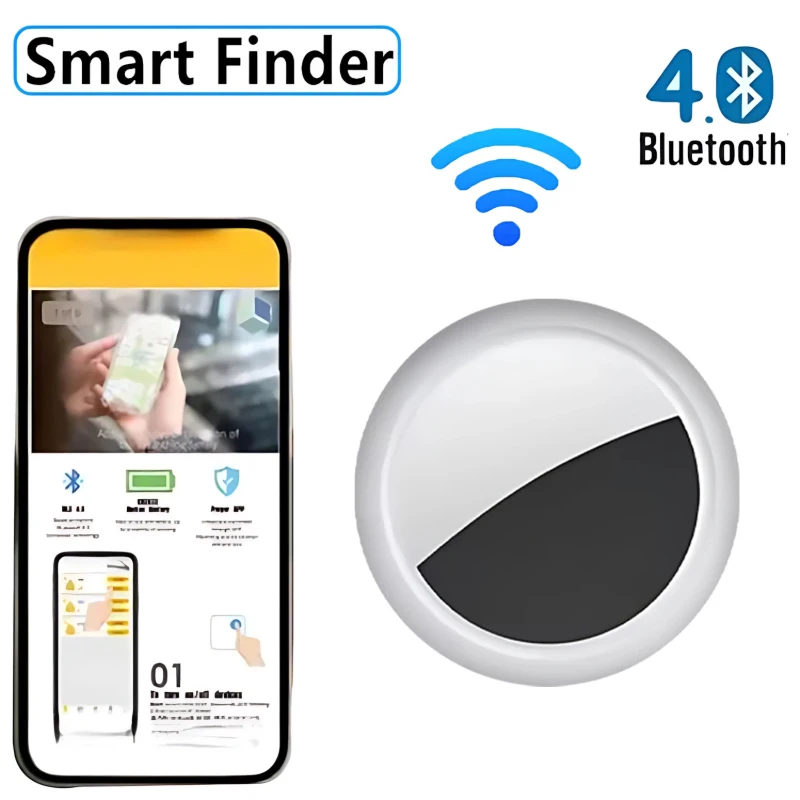 2026 New Portable Bluetooth Anti-Lost Tracker, Waterproof Smart Key Finder Locator, Works with & Android, 9mm Ultra-Slim Design