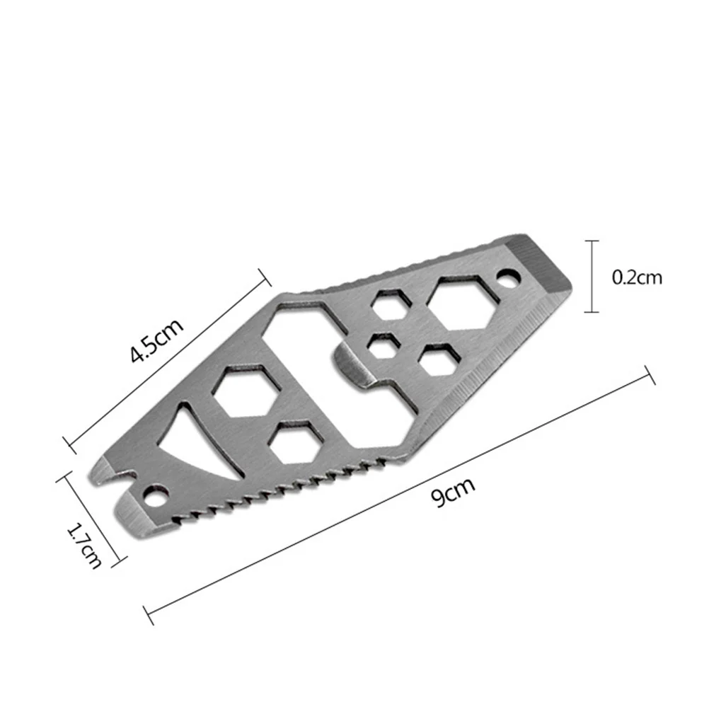 2pcs Portable Tool Card Compact Multifunction Screwdriver Wrench Snowflake Shape Outdoor Repair Kit For Bike Keychain Camping
